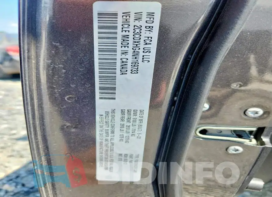 2C3CDXHG4NH169733 Photo# 12