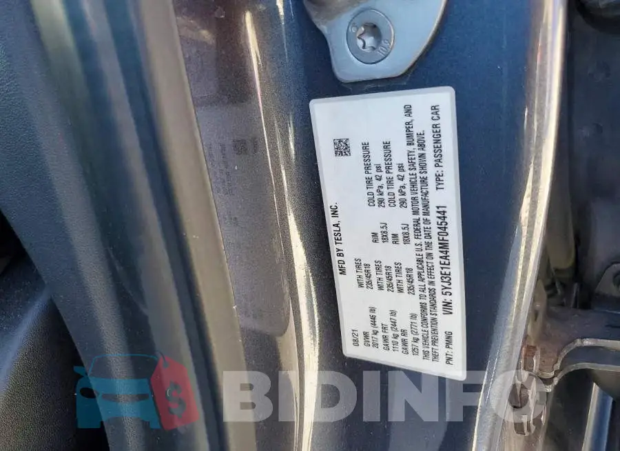 5YJ3E1EA4MF045441 Photo# 12