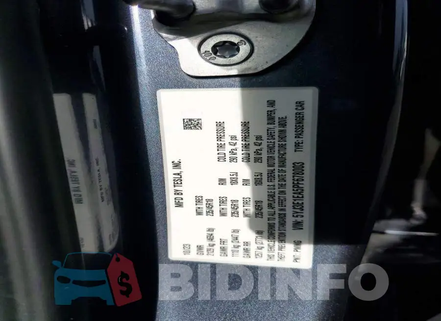 5YJ3E1EA5PF678003 Photo# 12