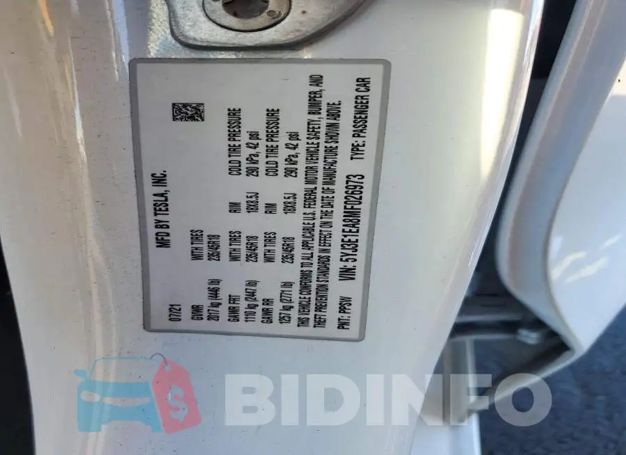 5YJ3E1EA8MF026973 Photo# 12