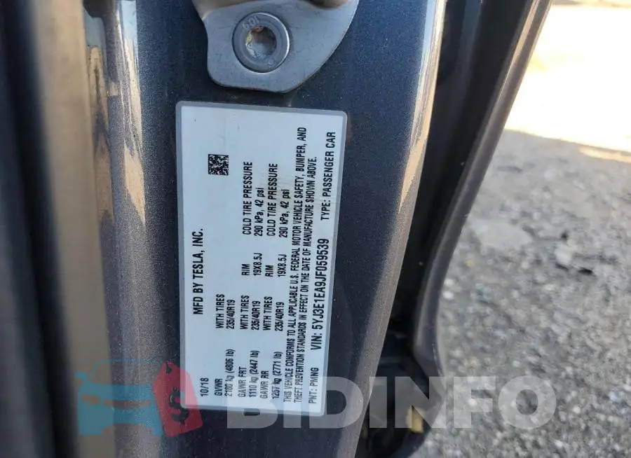5YJ3E1EA9JF059539 Photo# 12