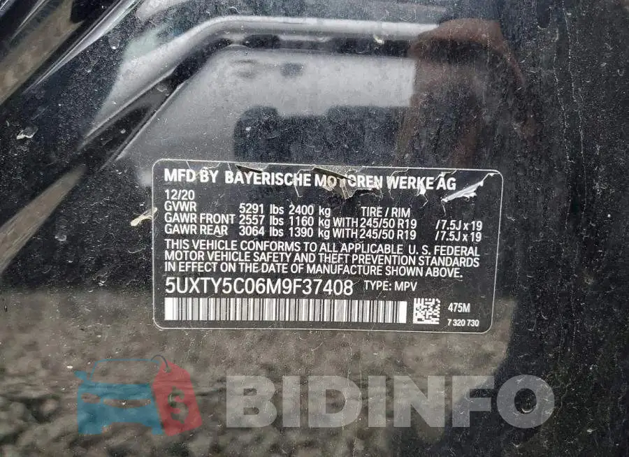 5UXTY5C06M9F37408 Photo# 13