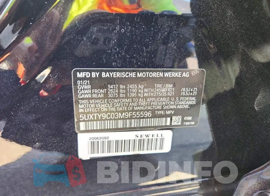 5UXTY9C03M9F55596 Photo# 13