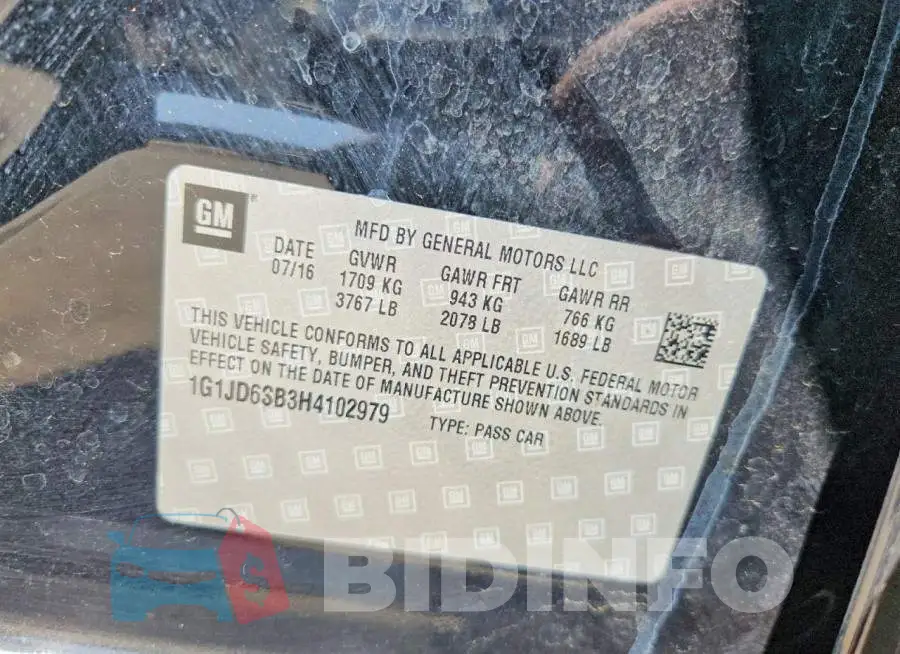 1G1JD6SB3H4102979 Photo# 12