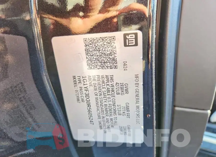 1G1YF3D30R5605247 Photo# 13