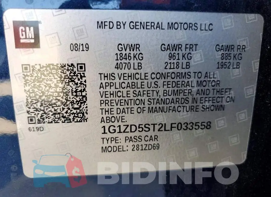 1G1ZD5ST2LF033558 Photo# 12