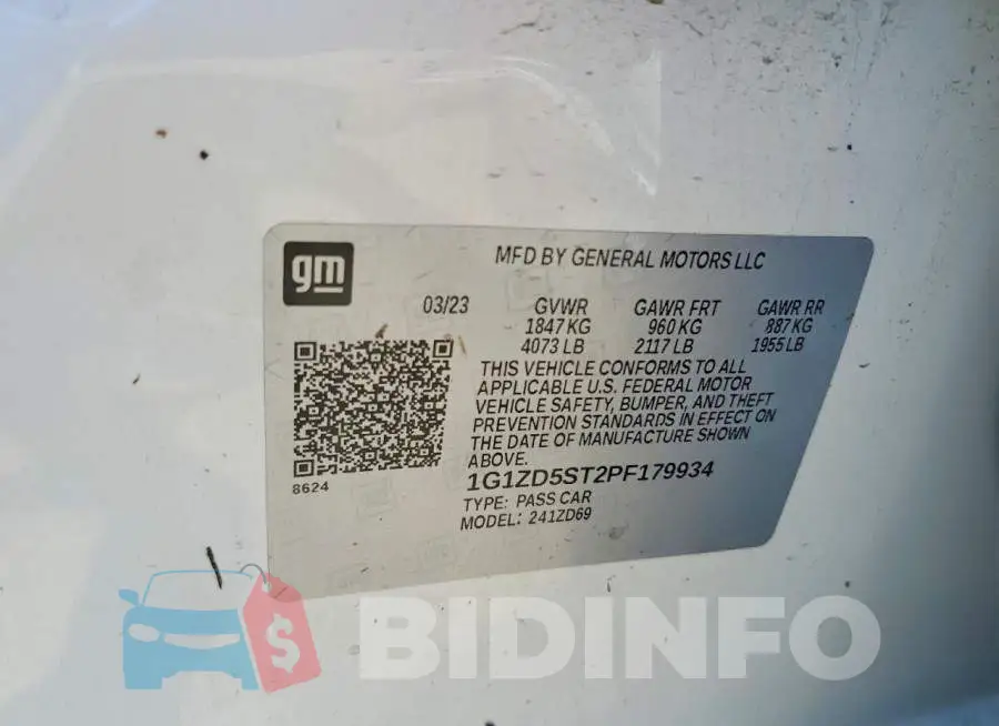 1G1ZD5ST2PF179934 Photo# 12