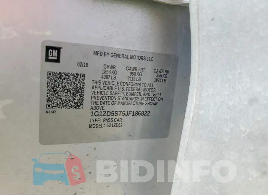 1G1ZD5ST5JF186822 Photo# 12