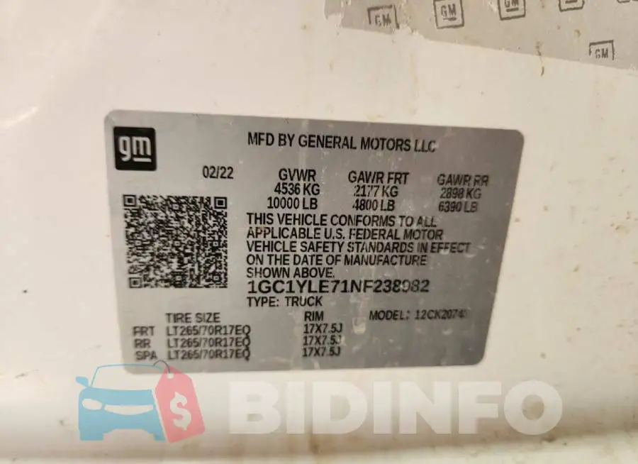 1GC1YLE71NF238982 Photo# 12