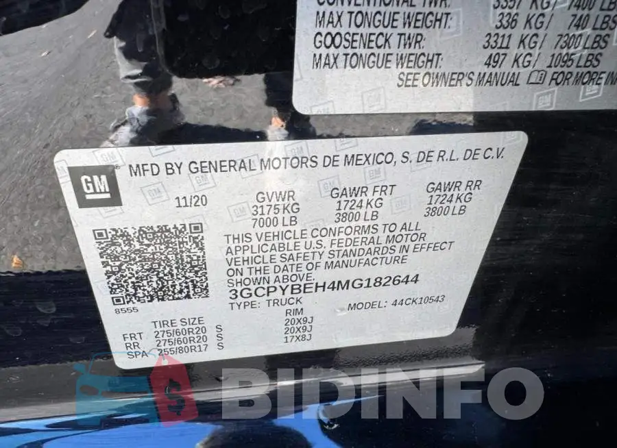 3GCPYBEH4MG182644 Photo# 12