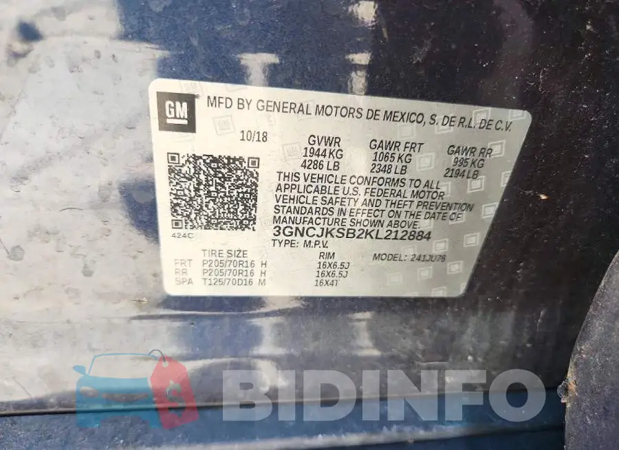 3GNCJKSB2KL212884 Photo# 13