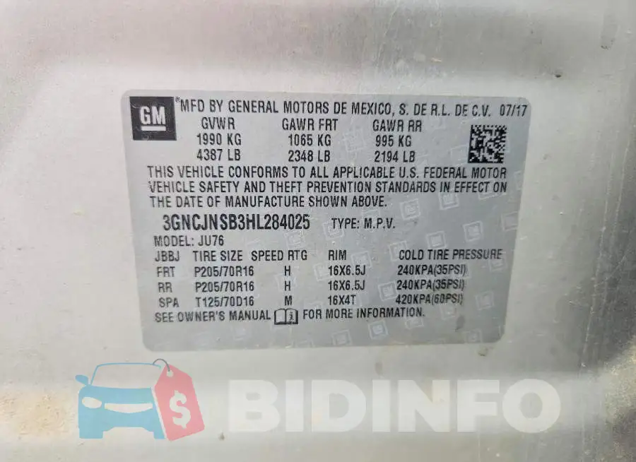 3GNCJNSB3HL284025 Photo# 13
