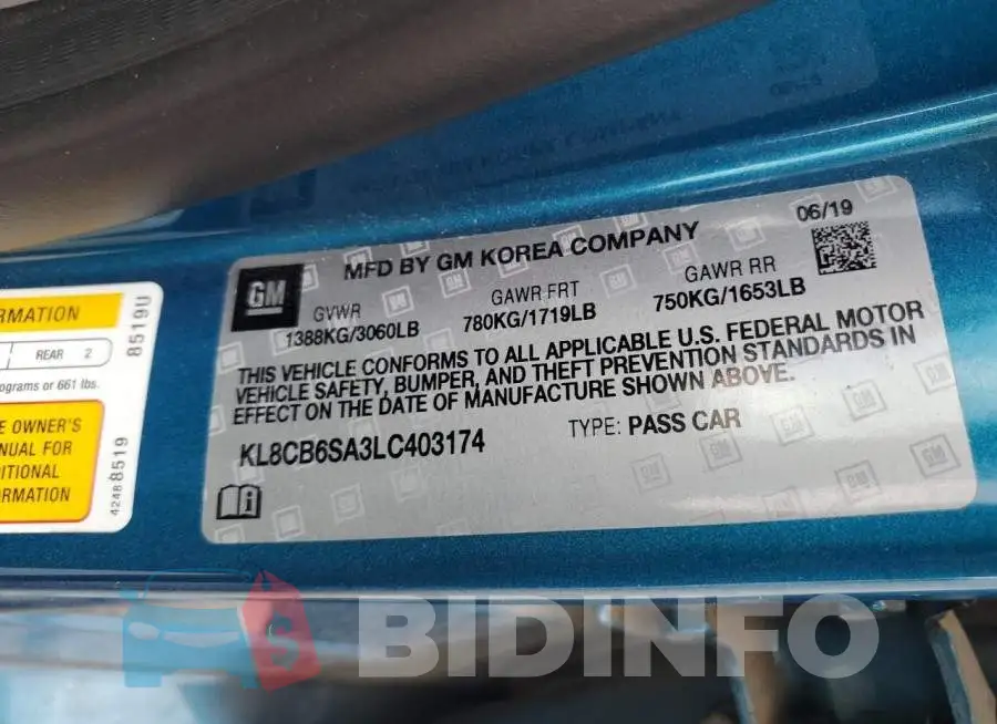 KL8CB6SA3LC403174 Photo# 12