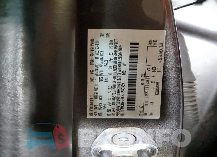 1FMCU9G68NUB80369 Photo# 13