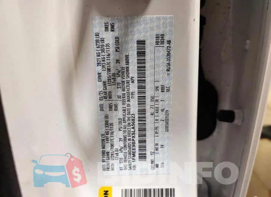 1FMEE9BPXSLA56823 Photo# 14