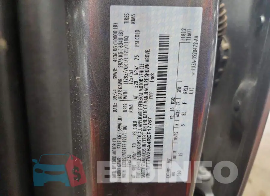 1FT7W2BA4REF17767 Photo# 12