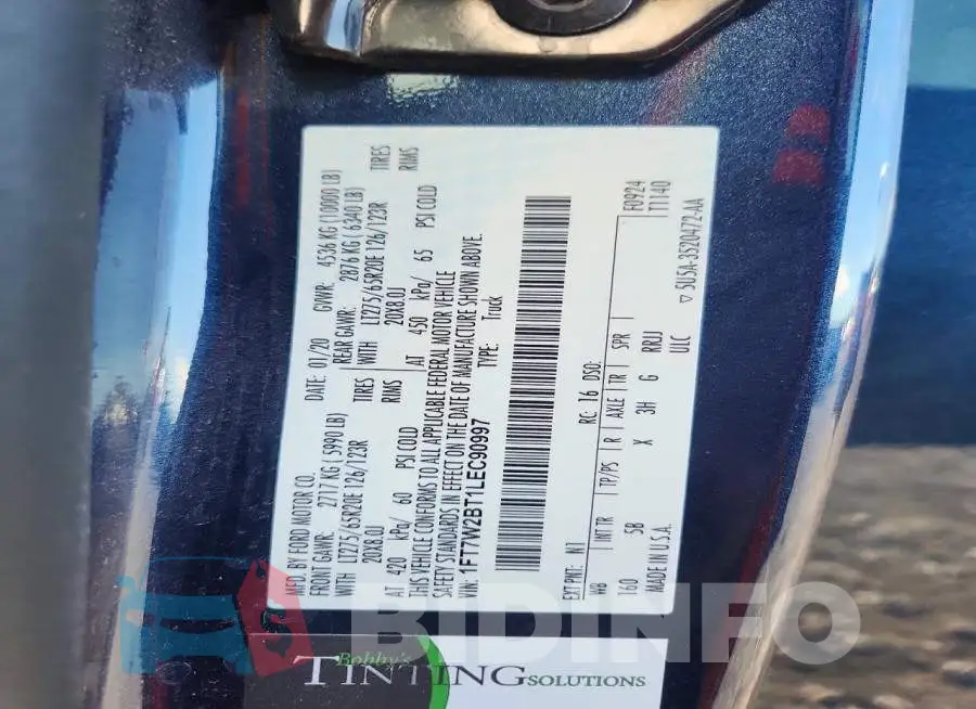 1FT7W2BT1LEC90997 Photo# 12