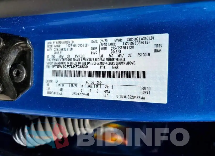 1FTEW1CP7LKF36830 Photo# 12