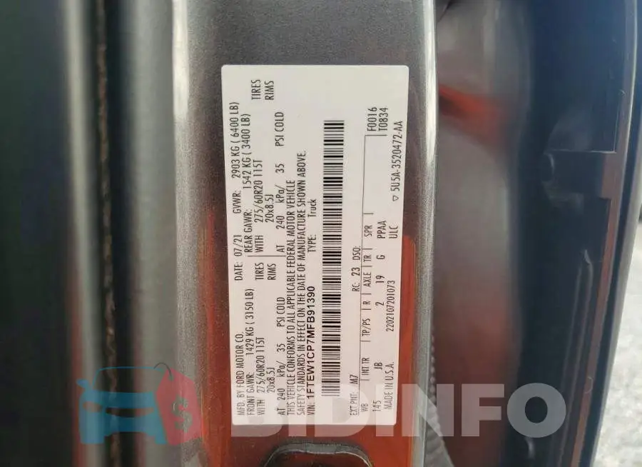 1FTEW1CP7MFB91390 Photo# 12