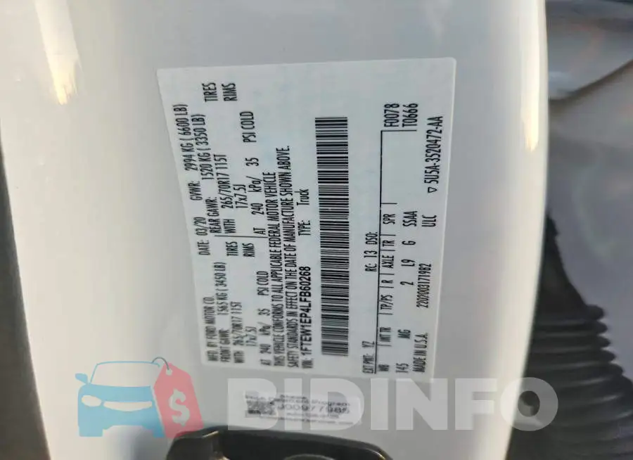 1FTEW1EP4LFB60268 Photo# 12
