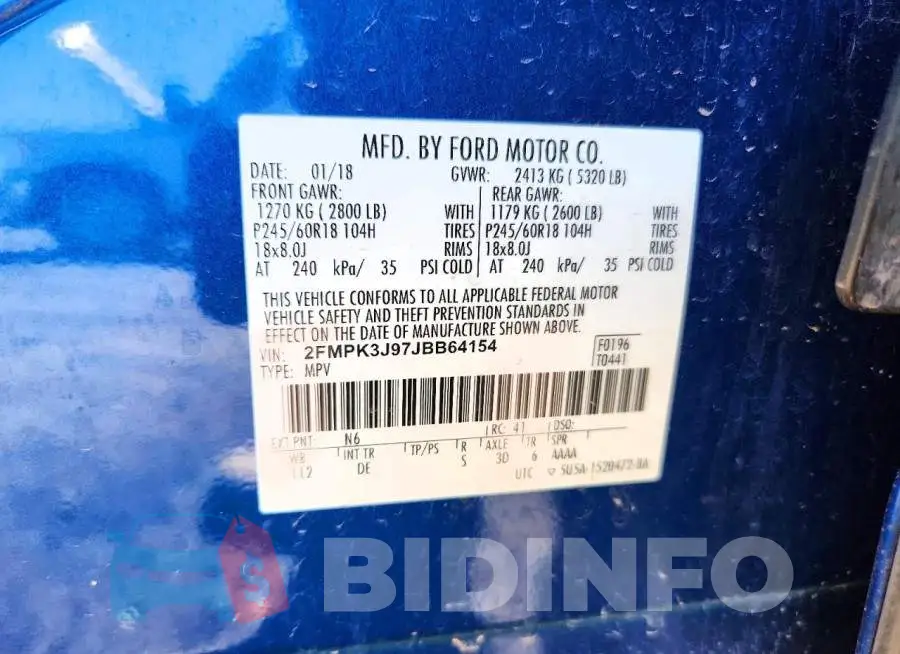 2FMPK3J97JBB64154 Photo# 13