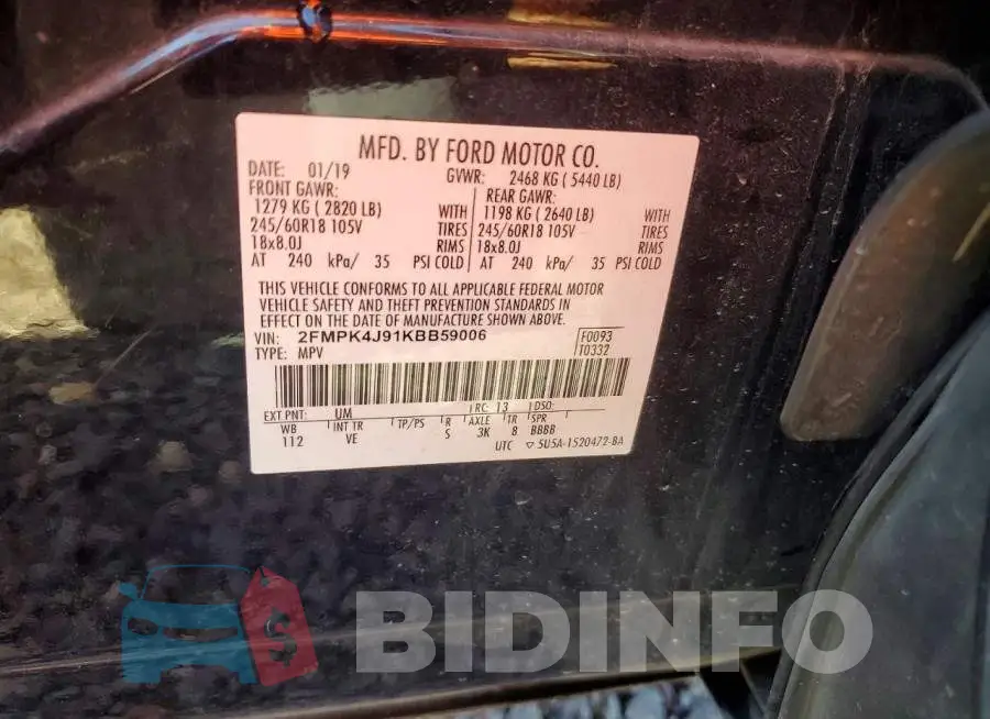 2FMPK4J91KBB59006 Photo# 13