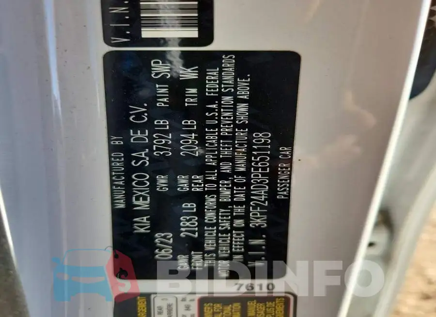 3KPF24AD3PE651198 Photo# 13
