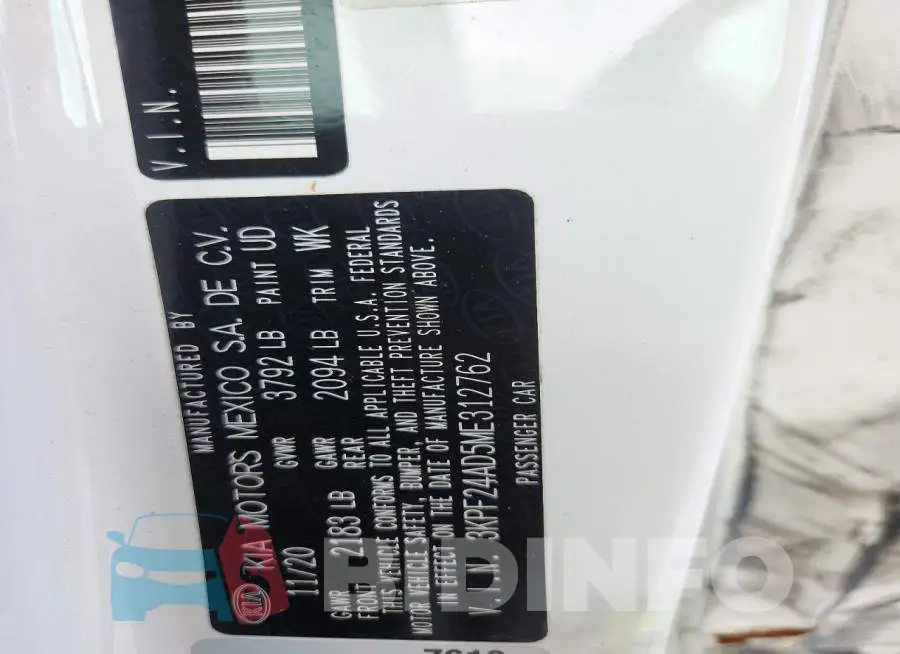 3KPF24AD5ME312762 Photo# 12