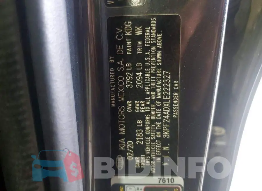 3KPF24ADXLE222327 Photo# 12