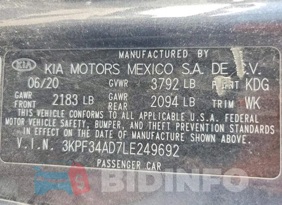 3KPF34AD7LE249692 Photo# 12