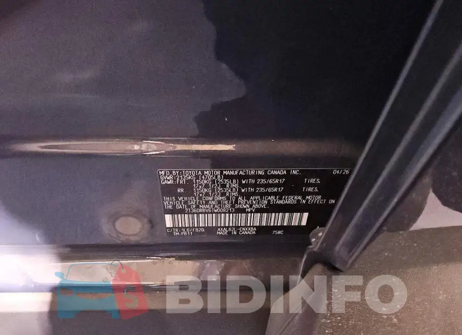 2T36DRBV6TW008213 Photo# 13
