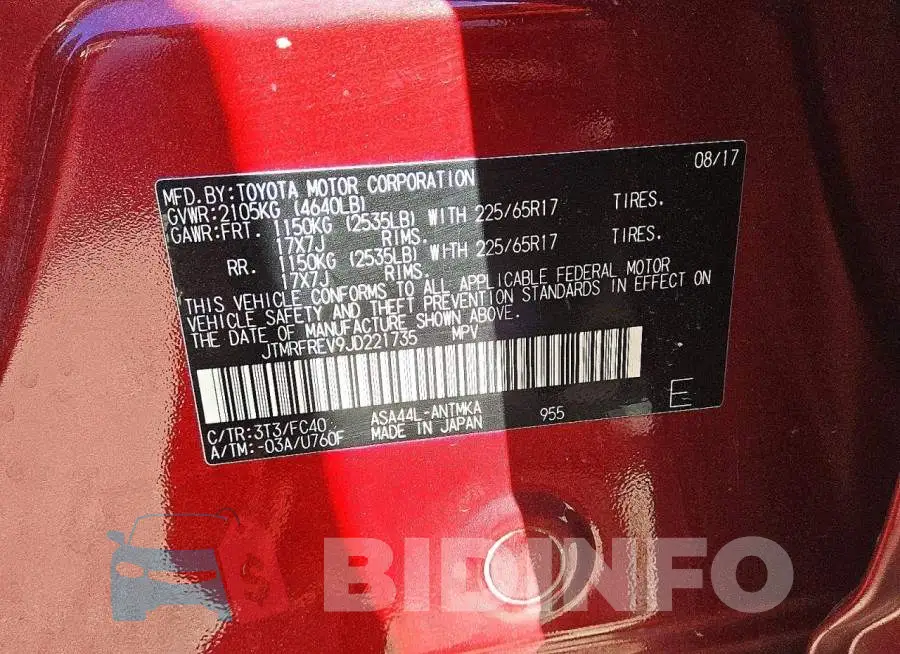 JTMRFREV9JD221735 Photo# 14