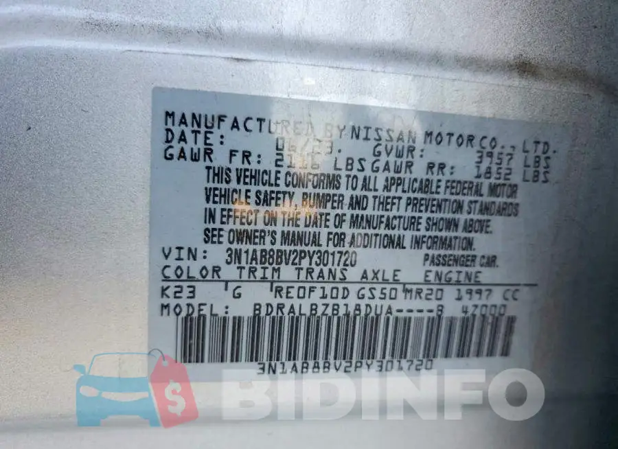 3N1AB8BV2PY301720 Photo# 13