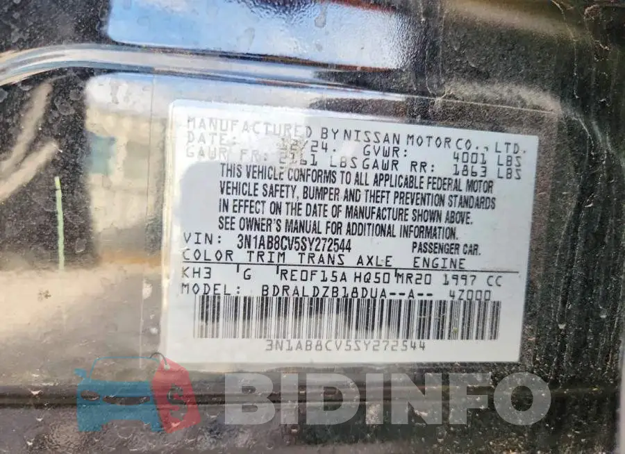 3N1AB8CV5SY272544 Photo# 12