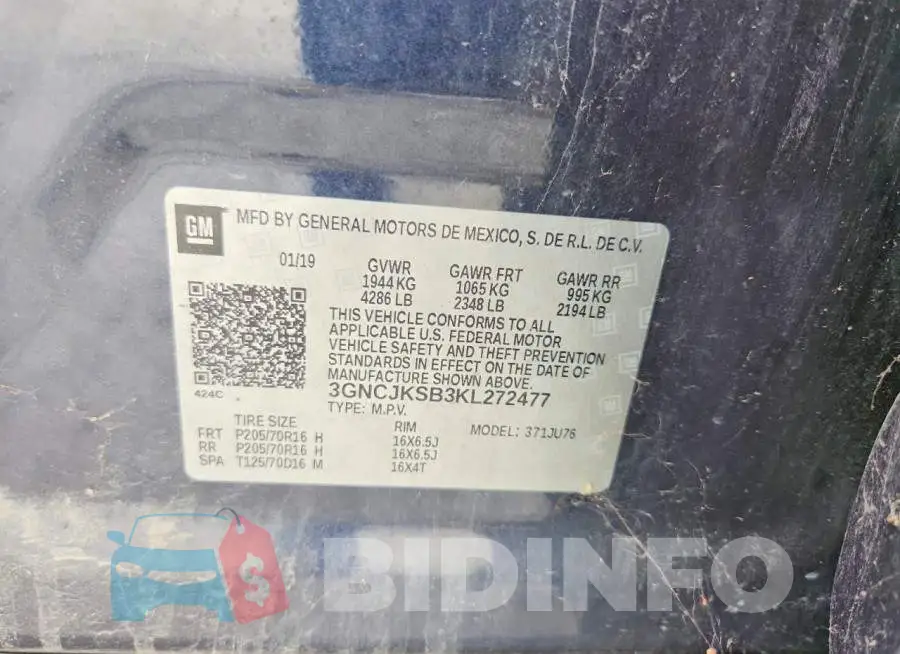 3GNCJKSB3KL272477 Photo# 13