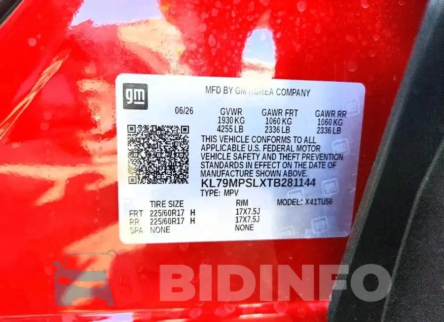 KL79MPSLXTB281144 Photo# 13