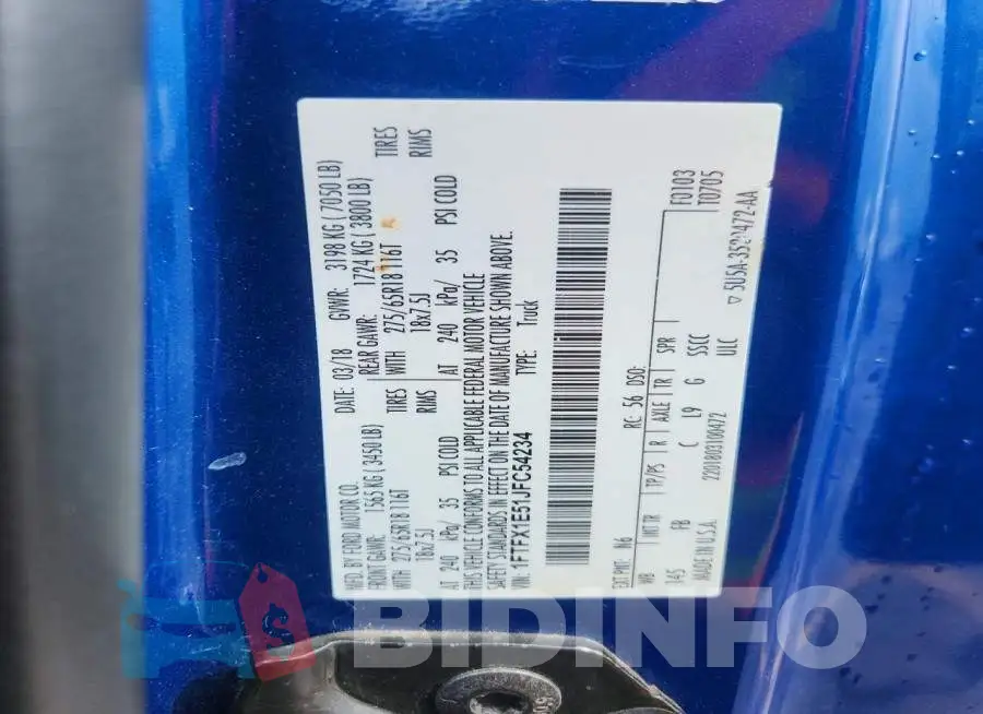 1FTFX1E51JFC54234 Photo# 12
