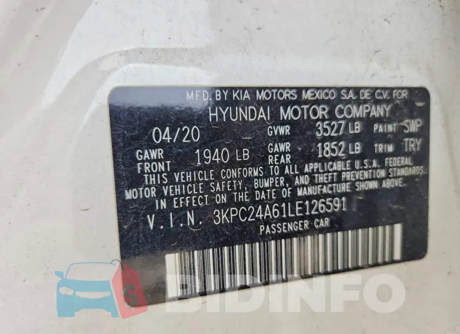 3KPC24A61LE126591 Photo# 12