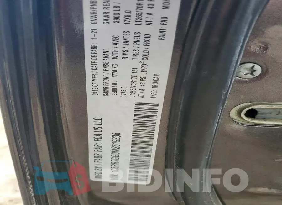 1C6RR7GG0MS519236 Photo# 12