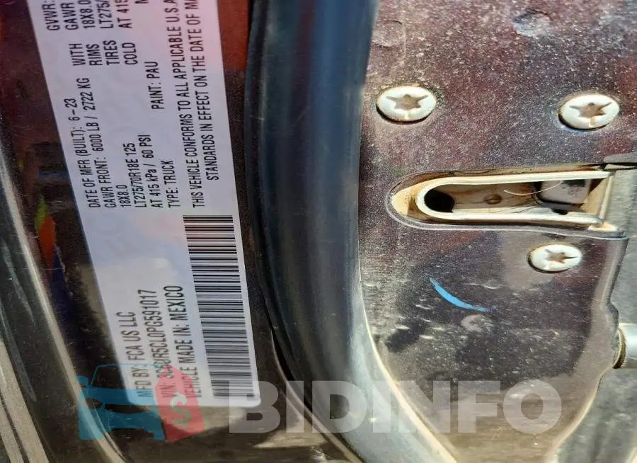 3C6UR5CL0PG591017 Photo# 11