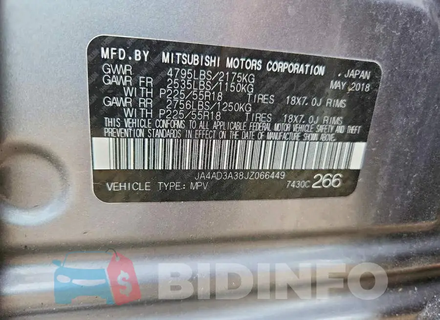 JA4AD3A38JZ066449 Photo# 13