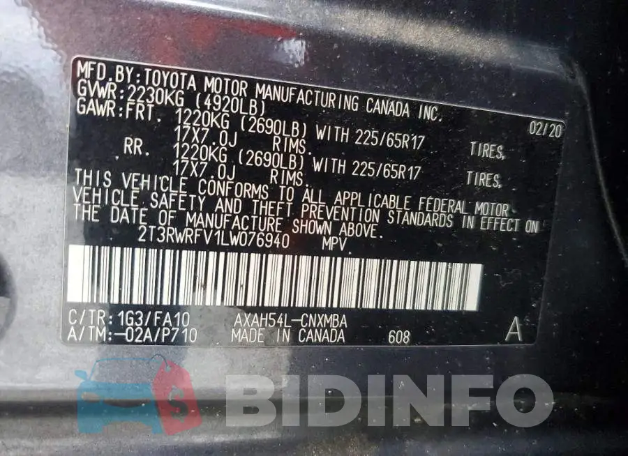 2T3RWRFV1LW076940 Photo# 13