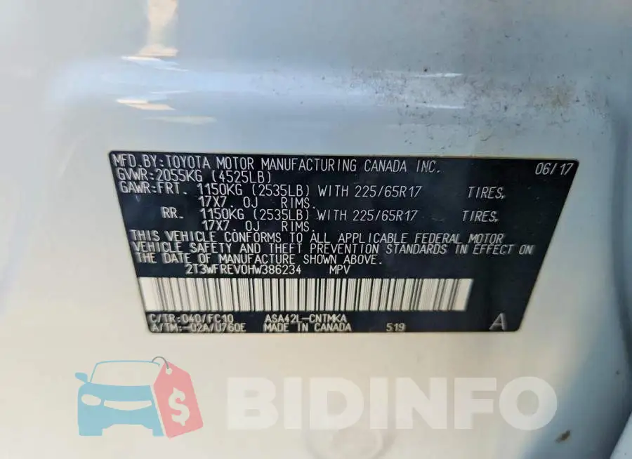 2T3WFREV0HW386234 Photo# 14