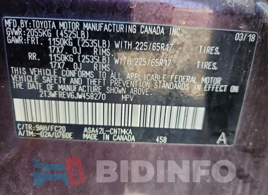 2T3WFREV6JW458270 Photo# 13