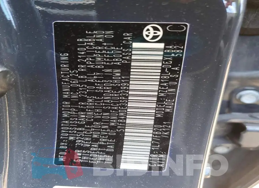 5YFB4MDE3SP329911 Photo# 12