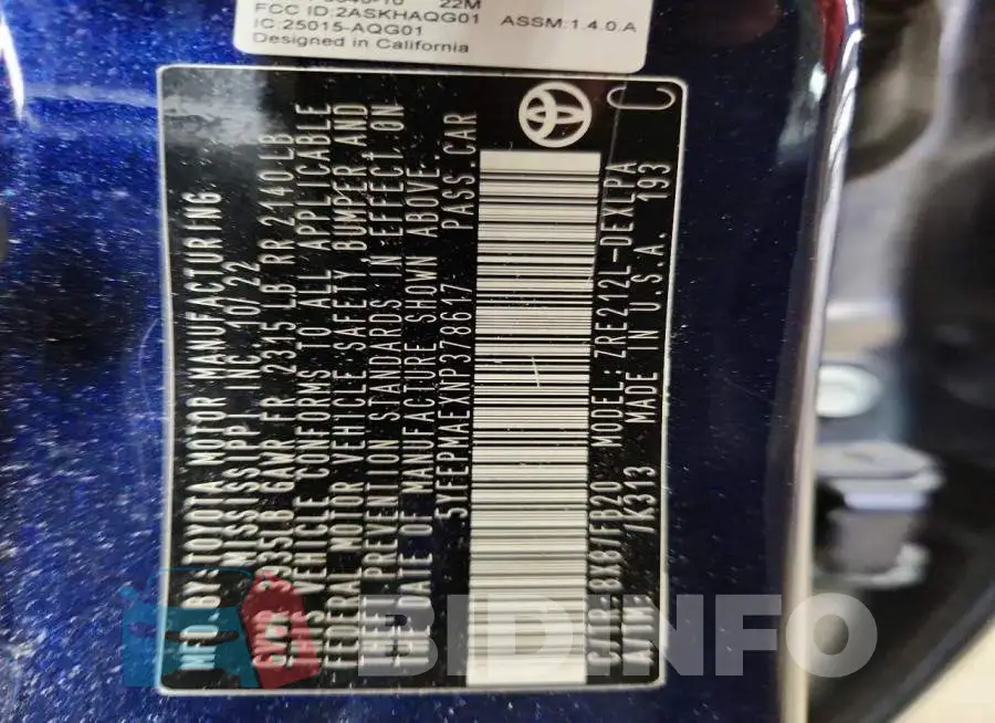 5YFEPMAEXNP378617 Photo# 12