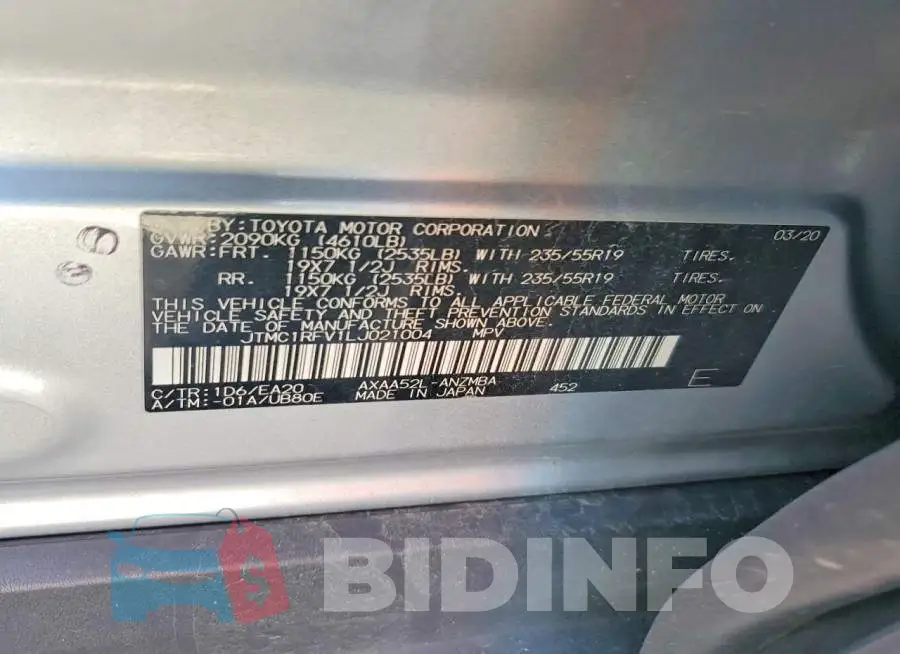 JTMC1RFV1LJ021004 Photo# 13