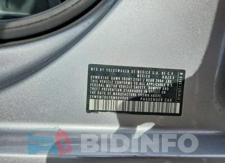 3VW5M7BU3RM004005 Photo# 12