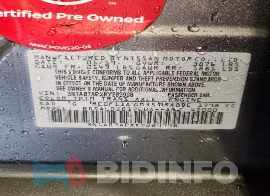 3N1AB7APXKY289998 Photo# 12