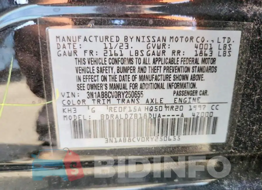 3N1AB8CV0RY250655 Photo# 12
